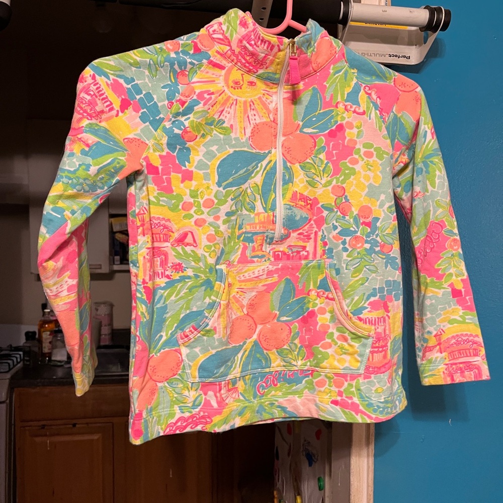 Lilly Pulitzer Pink and Blue Kids Swim Rashguard - Picture 12 of 17